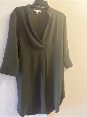 Prologue Olive Green V-Neck Tunic